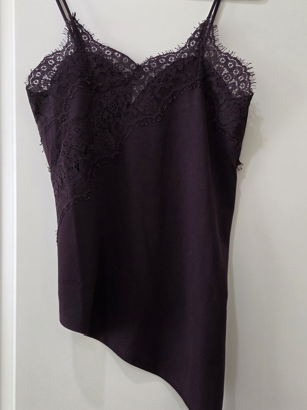 Lace Trim Asymmetric Cami Top (NEW)